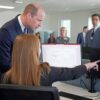 William meets cancer patients at opening of new research and treatment centre